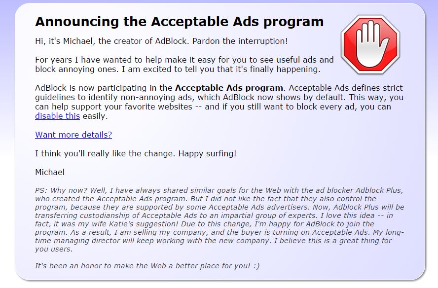 acceptable ads