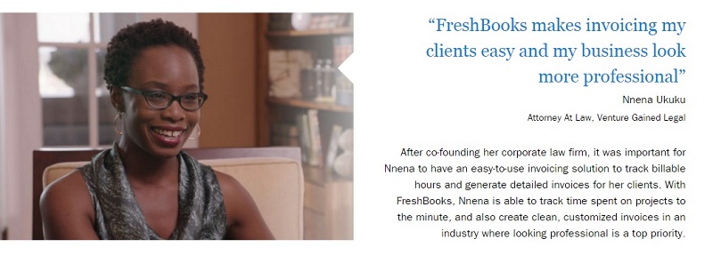 freshbooks-testimonial screenshot