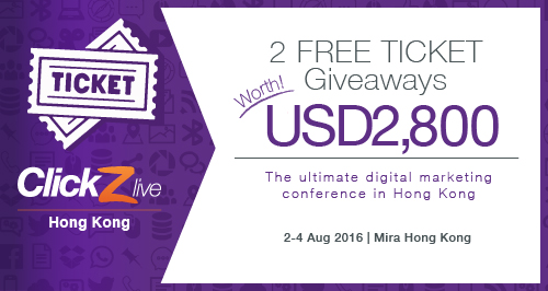 ClickZ Live Hong Kong ticket giveaway