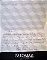 Kimpton Hotels Thank You Note