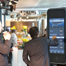 An interactive iPhone display