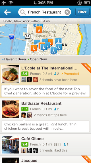 Foursquare Promoted