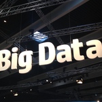 Big Data sign hanging from ceiling