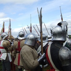 Pikemen at a recreation of the Battle of Bosworth Field