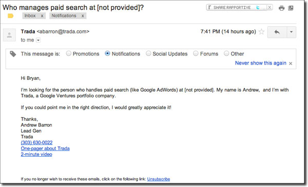 trada-email-manage-search-for-not-provided