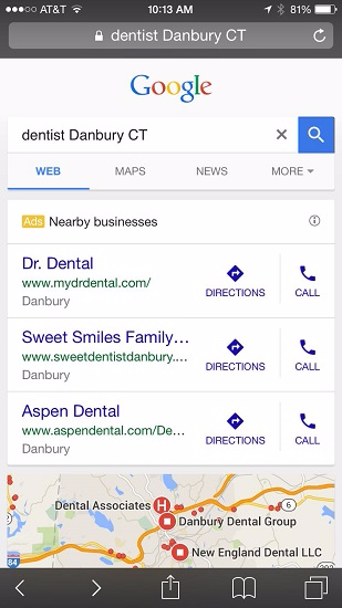google-new-local-pack-mobile-ads-dentist google-new-local-pack-mobile-ads-dentist
