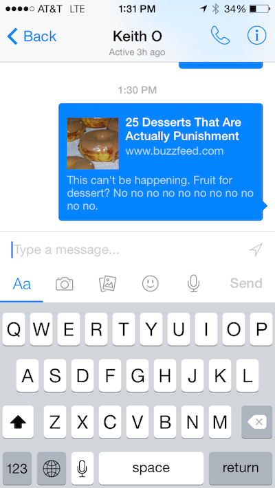 Share With Facebook Messenger