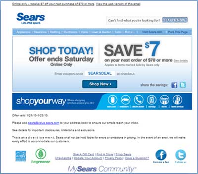 Sears E-Mail