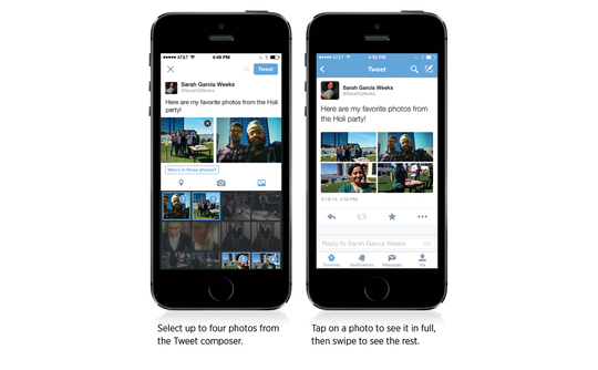 Multiple photo upload feature on Twitter