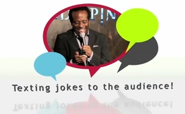 texting-jokes-to-audience