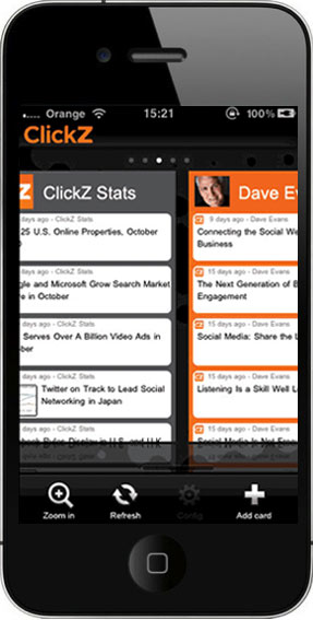 ClickZ iPhone App screenshots