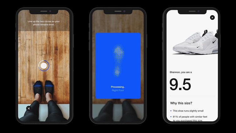 Personalization - Nike's size app