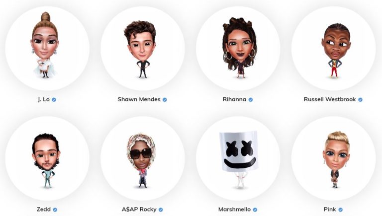 examples of celebrities who use Genies avatar app