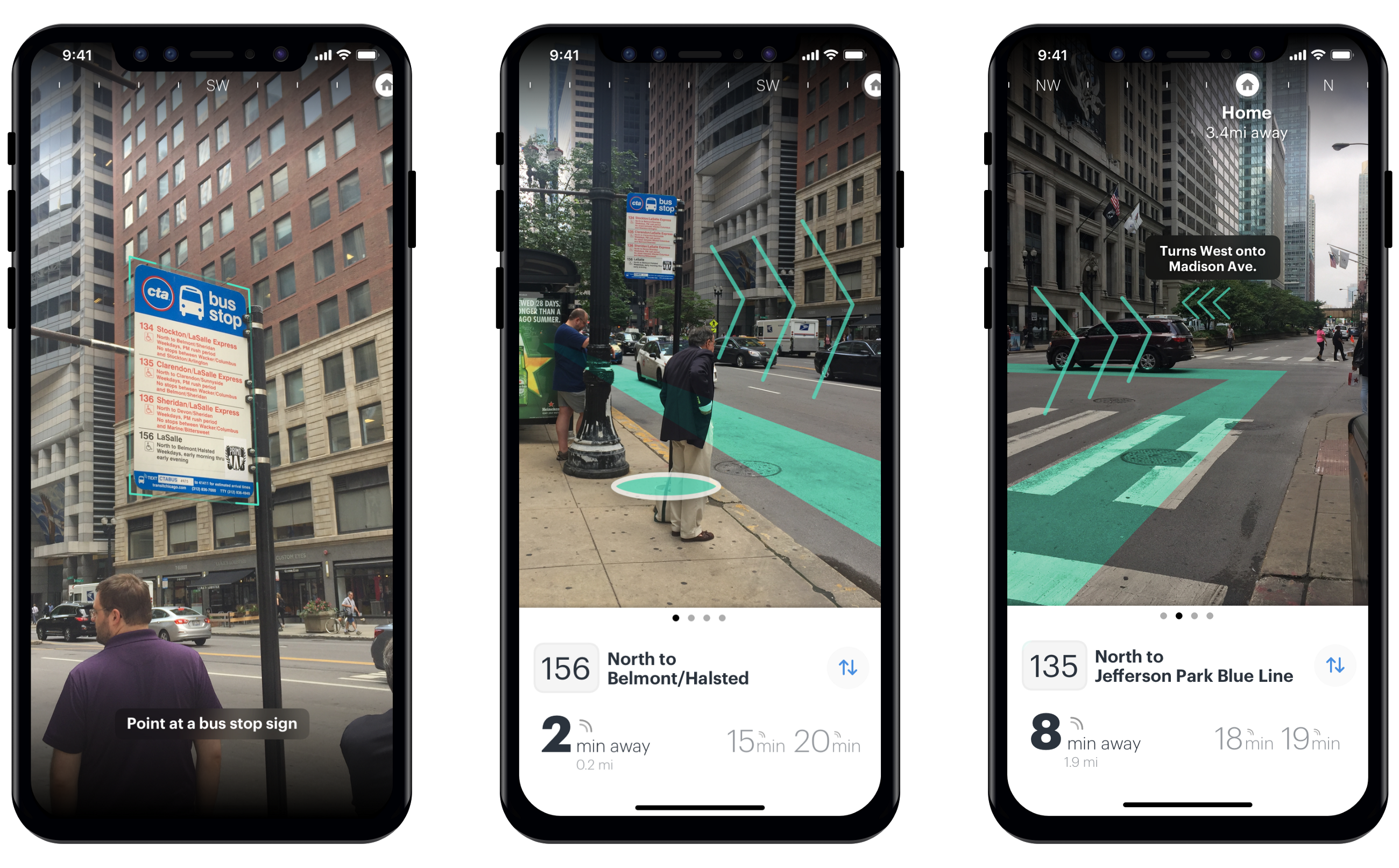 AR - Chicago bus stop